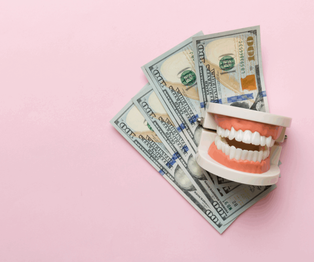 dental model with money