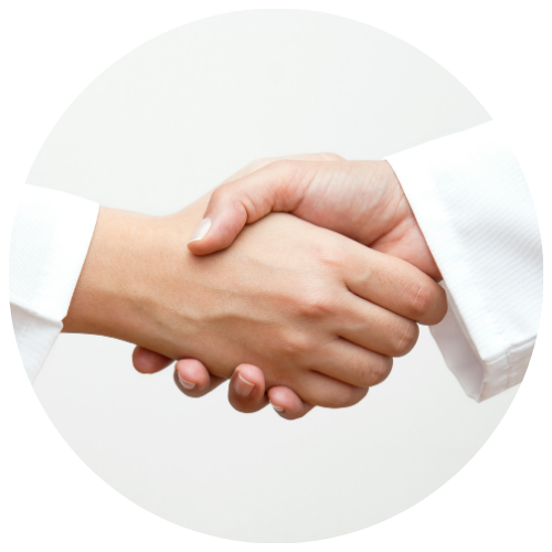 doctor referral handshake