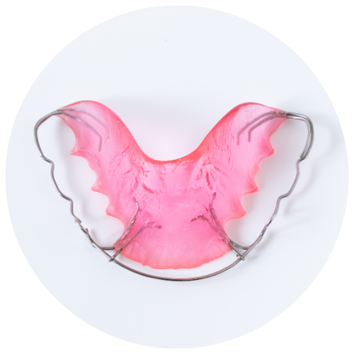 hawley retainer for tooth retention after orthodontic treatment