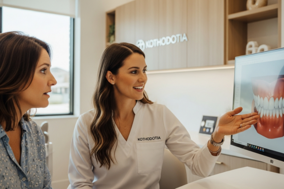 orthodontist doing a consultation in california