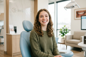 teen at orthodontist wondering can Invisalign fix an underbite